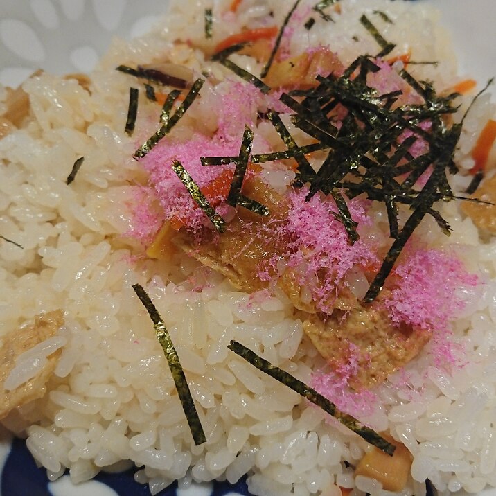 めんつゆ使用☆タケノコと油揚げのちらし寿司